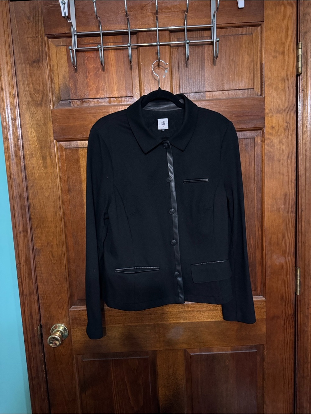 CAbi Black Button-Front Blazer Jacket